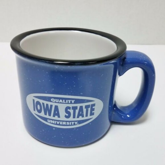 Iowa State University Campfire Mug Blue Speckle - Picture 7 of 7